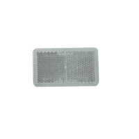 Oblong White Reflector Self Adhesive