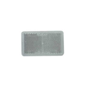 Oblong White Reflector Self Adhesive