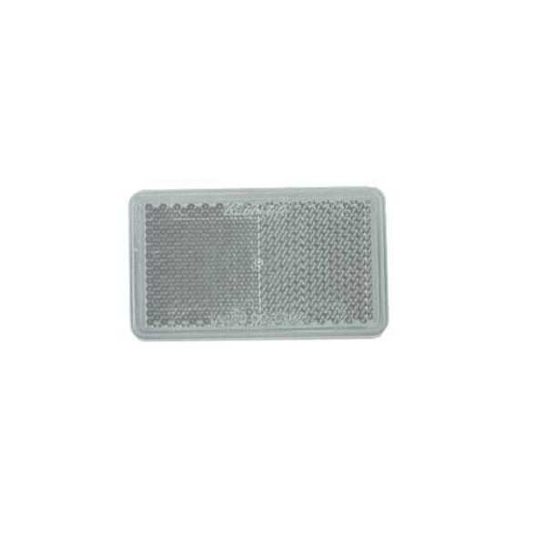 Oblong White Reflector Self Adhesive
