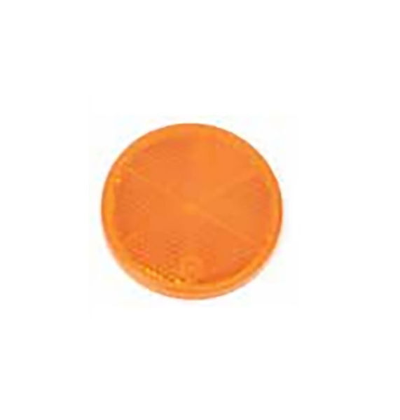 Round Self Adhesive Amber Reflector