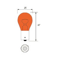 P581A Indicator Bulb 24v 21w BAU15S Amber